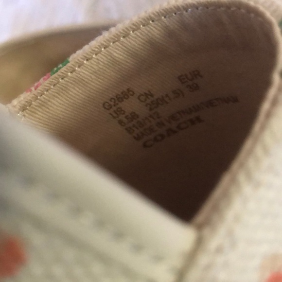 COACH floral canvas espadrilles NWT - Picture 4 of 8